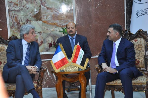 محافظ البصرة يستقبل السفير الفرنسي لدى جمهورية العراق