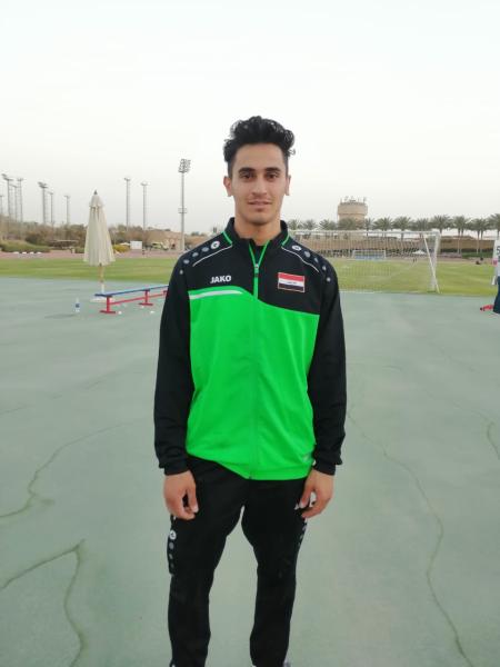 اللاعب يونس محسن يحطم رقمه المحلي في البطولة العربية لالعاب القوى