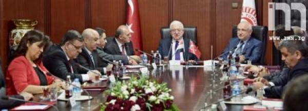 رئيس الجمهورية يبحث مع رئيس مجلس الامة التركي رفع مستوى التعاون البرلماني بين بغداد وانقرة
