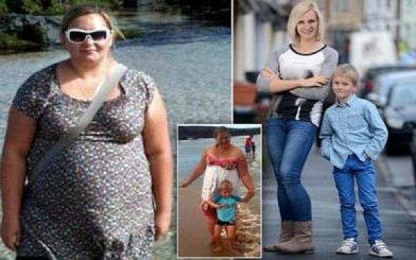 بريطانية تخسر أكثر من نصف وزنها بسبب "سؤال" من ابنها