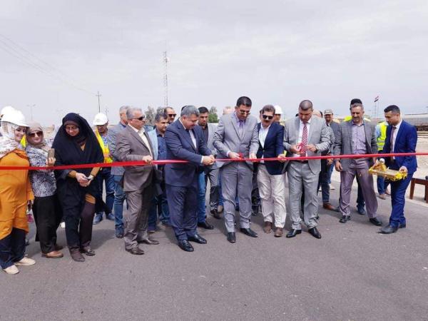 المدير العام لشركة موانئ العراق يفتتح مشروع طريق خدمي لميناء ام قصر الشمالي